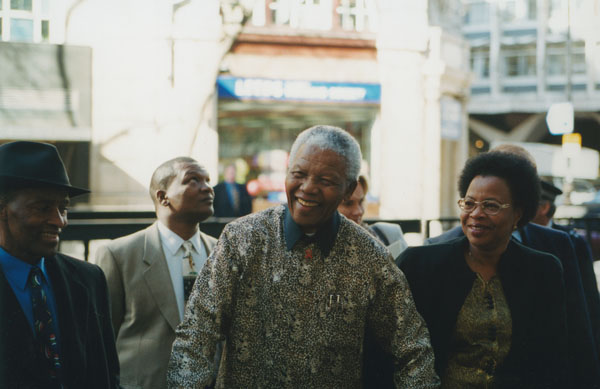 Nelson Mandela visits the London School of Economics in 2000. Mandela died Dec. 5. He was 95.