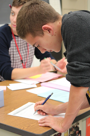 Freshman Joey Attias signs into conferences Sept. 11.