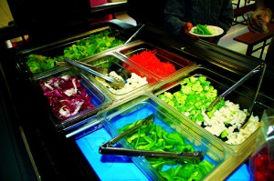 The Offering Bar, the new, smaller salad bar filled with vegetables at Onaway, is pictured above. Parents and creators Stacey Hren and Jenny Steadman routinely challenge the students’ taste buds with new vegetables. On this day, they tried radicchio, a bitter purple lettuce. 