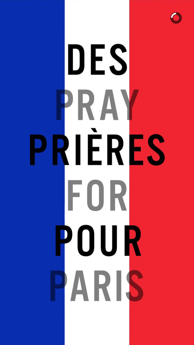 Snapchat released a new filter in light of events taking place in Paris for people to add to their photographs.
