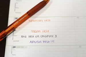 Taking several tests on one day is a common for many high school students. Although policy restricts teachers to using only certain days of the week for tests, days off school for conferences, holidays or weather, for example, force teachers to test on an unassigned days or wait up to a week to test.