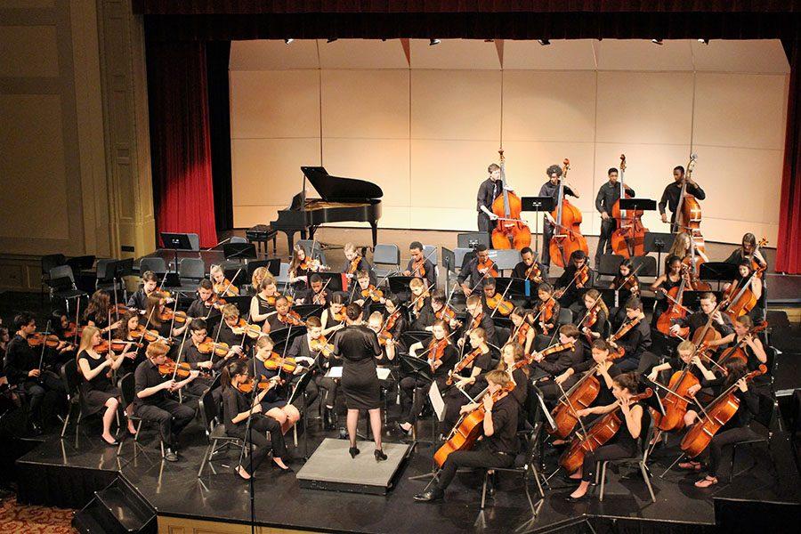 The Chamber Orchestra plays at their spring concert April 25.