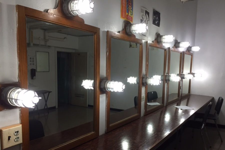 Theatre Department dressing rooms await the production of 