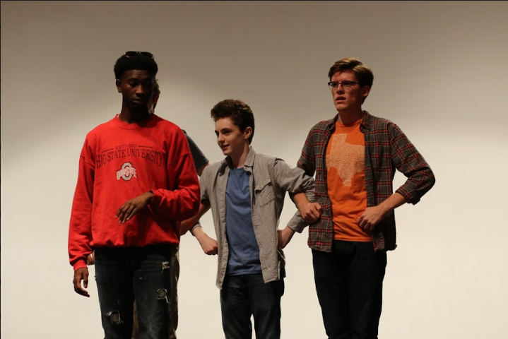 Senior Dylan Freeman, sophomore Harlan Friedman-Romell, and senior Gus Mahoney played very comedic roles with catchy songs and clever dancing to accompany it. 