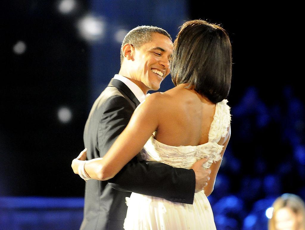 Barack and Michelle Obama dance the night of his 2009 inauguration as the United States' first African-American president.