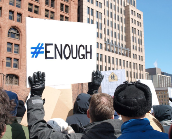 A sign at the Cleveland March for Our Lives on Mar. 24, 2018.