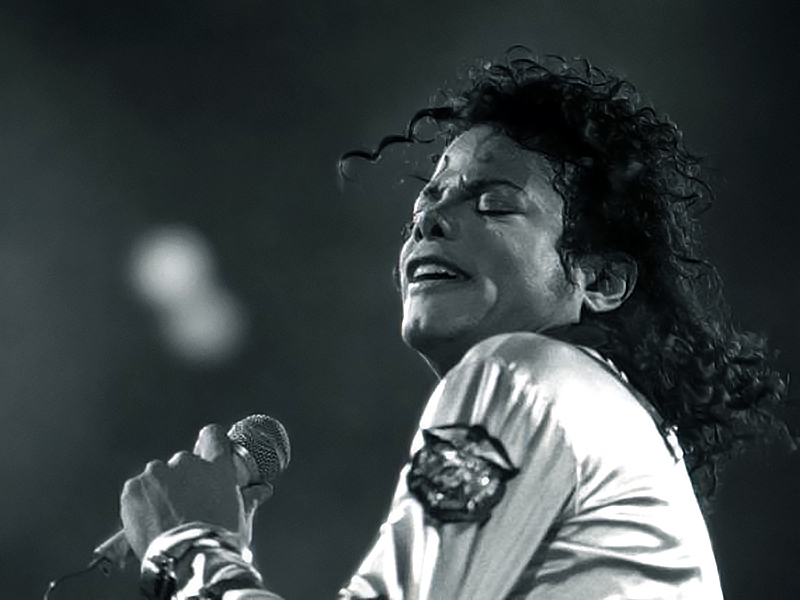 Michael Jackson in concert in 1988.