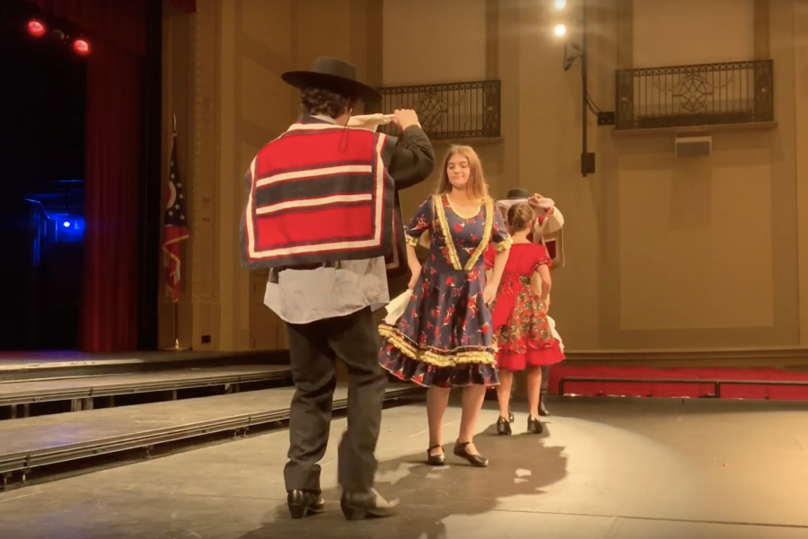 Chileans+present+their+traditional+dance%2C+the+Cueca%2C+to+students+at+the+welcome+assembly.