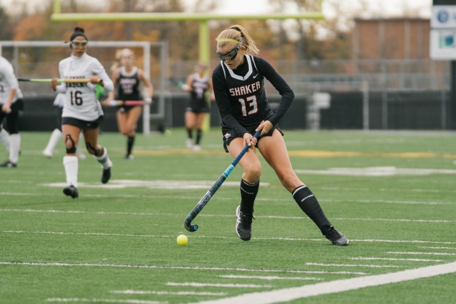 Junior  Eliza Bennett plays in the OHSAA State Championship Field Hockey Game against Columbus Academy. 