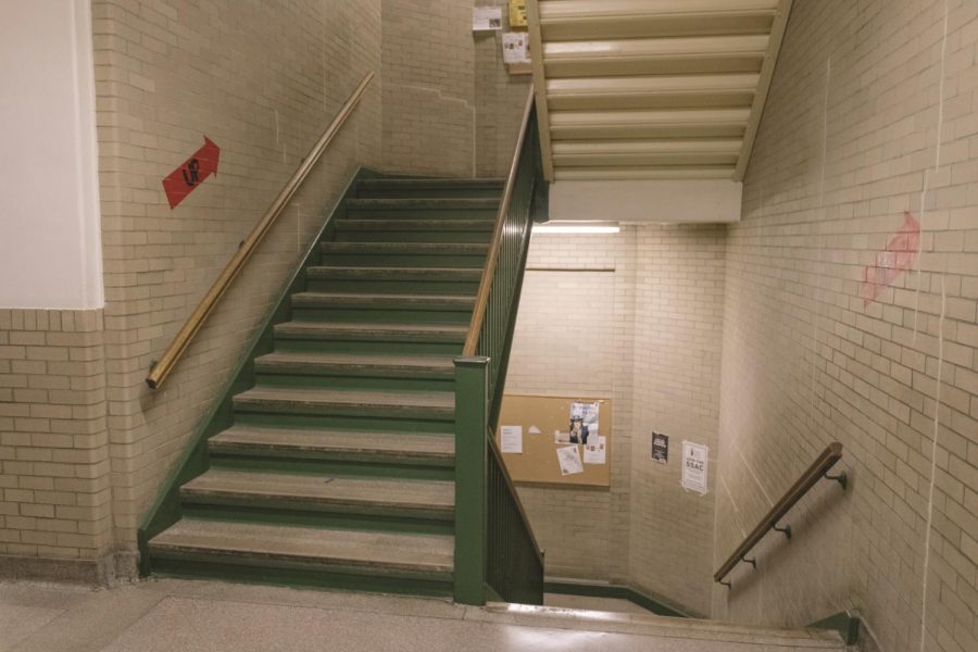 school stairs