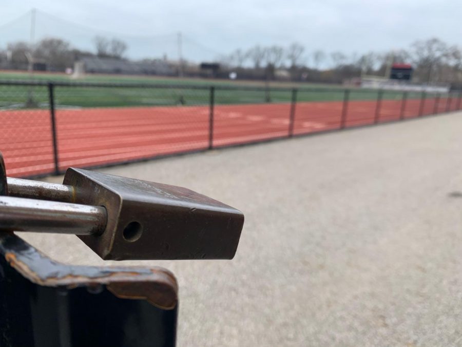 Russell H. Rupp stadium remains locked on March 17.