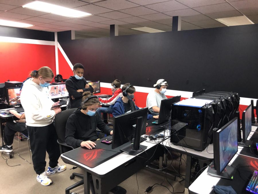 Room 253b was transformed into the Esports Lab following a grant from the National Guard.