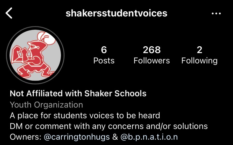 The+Shaker+Student+Voices+Instagram+page