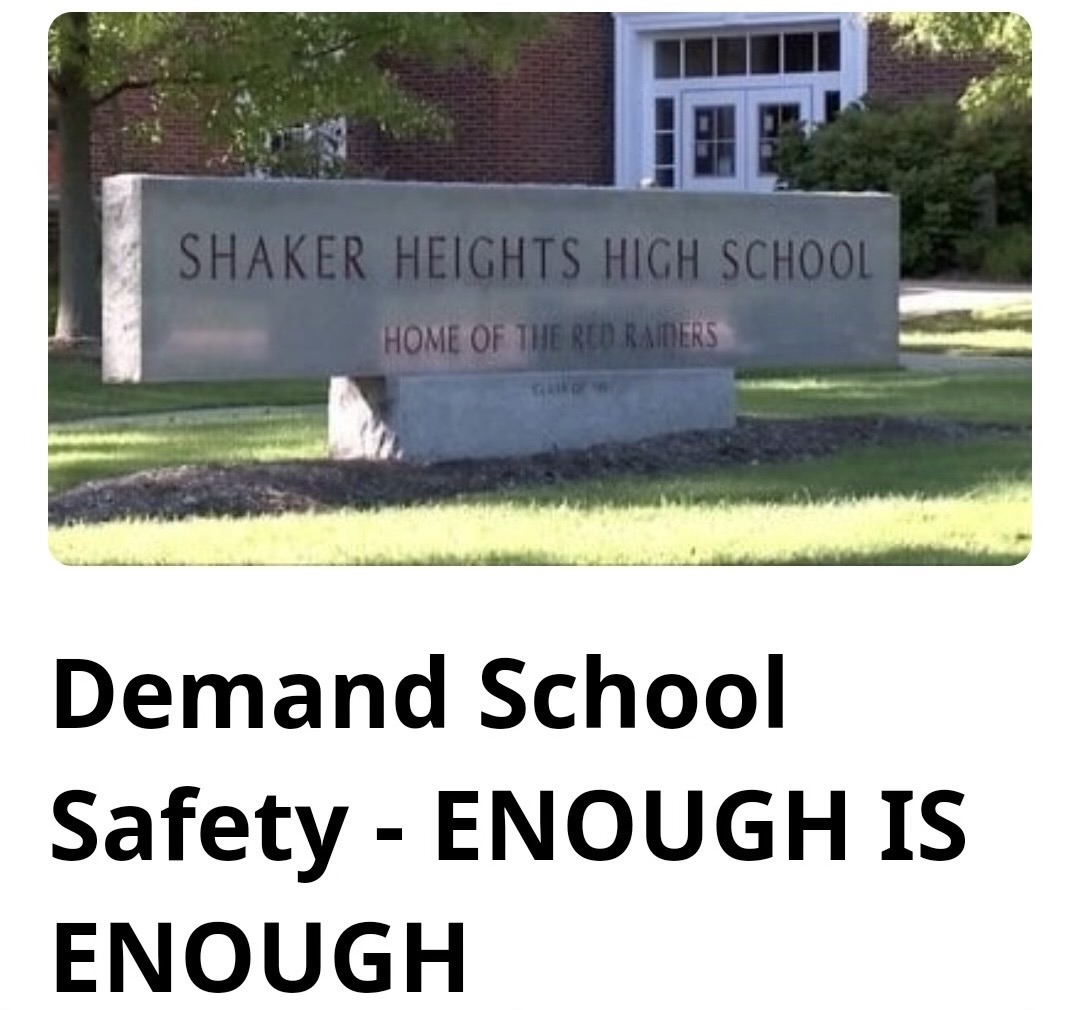 Parents created a petition today demanding heightened security at the high school. More than 136 people signed it within two hours. The petition calls for restrictions on cell phone use and the presence of uniformed police officers at school, among other demands. 