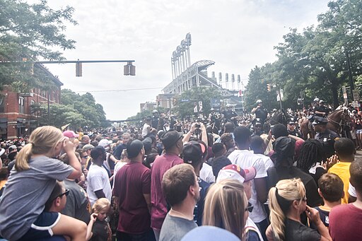 Cavaliers fans pack the streets to celebrate Clevelands NBA championship June 22, 2016. Increasing incidents of gun violence in public assemblies has some people wondering if they would attend another Cleveland celebration. 