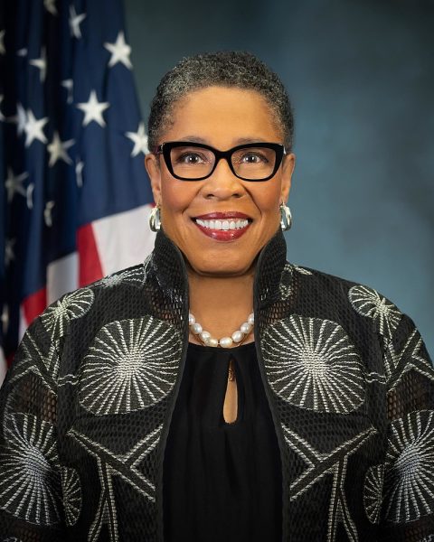 Marcia Fudge as secretary of Housing and Urban Development. Fudge retired from the department in March.