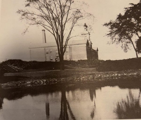 When it was built, Woodbury was nearly one-third the size it is today. Additionally, the pond that was formerly to the east of the school has since been reduced to a stream.