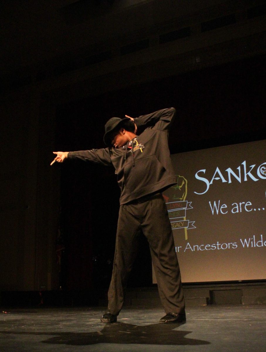 Senior Dylan Smith, dancing to “Dangerous,” performs a tribute to Michael Jackson. 