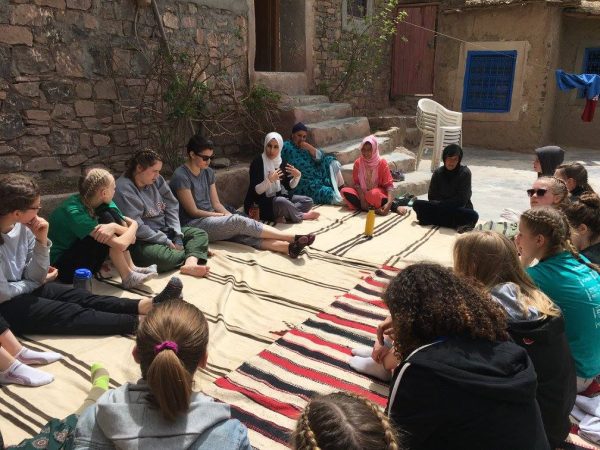 During a 2018 trip to Morocco, students engage in discussion. They asked about views of America and of terrorism. According to AP World History teacher Amanda Ersek, who organizes international trips, the village women were open and willing to answer all the students’ questions. Some residents who say they won’t vote for the district’s 9.9-mill operating levy question the need for activities, including travel.